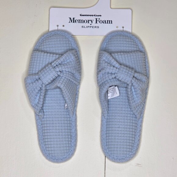 Charter Club Memory Foam Terry Slippers - Picture 1 of 2